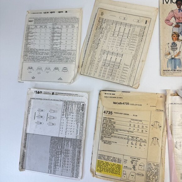 McCalls Lot of 9 Vintage Sewing Patterns 8555 7281 5282 5667 8906 M4826 4735 - Picture 9 of 10